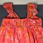 Time and Tru Womens XXL 20 Coral Orange Empire Dress Ruffle Tank Sleeves Lined Pink Photo 9
