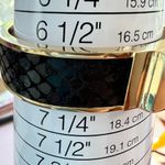 Michael Kors COUTURE  Bracelet Women's Python Embossed Black Leather Gold Tone Photo 3