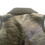 No Boundaries  Faux Leather Vest Faux Shearling Lining NWT Women L/XL Black Urban Photo 4
