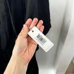 Brochu Walker Black St. Tropez Waist Chest Tie Eyelet Collar Oversized Dress M Photo 9