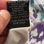 Connected Apparel CONNECTED floral dress size 8 white purple lined pleated padded bust zipper Photo 9