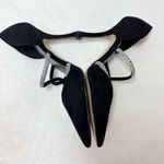 Nine West  Black and Silver Rhinestone Wrapped Pointed Toe Stiletto Pumps‎ 8.5 Photo 8