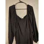 Ava & Viv  Black Scoop Neck Off Shoulder 3/4 Sleeve MIDI Dress Size XXL NWT Photo 3