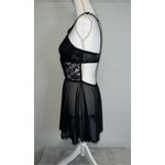 Women’s Black Lace Chemise Slip Dress Babydoll Medium Photo 3
