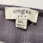 Umgee Gray Embroidered Oversized Top M/L Boho Artsy Gauze Tunic Blouse Rustic Photo 3