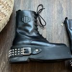 Maje COMBAT BOOTS WITH PUNK DETAILS Photo 1