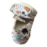 Toms Cats Christmas Shoes Slip-On 7.5 Festive Holiday White Animal Photo 3