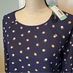 PaperMoon  Stitch Fix Womens Size Small Navy Blue Larie Crew Neck Blouse Bell NEW Photo 6