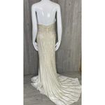 Nwot prima Donna platinum collection rhinestone beaded sleeveless long dress wi Silver Size 6 Photo 8