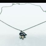 Multi Colored Dolphin Necklace Silver Photo 3