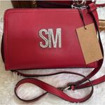 Steve Madden  NWT BTilt 2 Crimson Red W/Rhinestone SM Logo Crossbody Photo 0