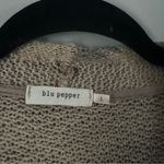 Blu Pepper  tan brown cardigan Aztec print size large Photo 3