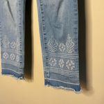 Harper Embroidered hem straight leg Jean Photo 1