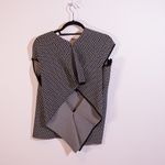 Roland Mouret Black White Geometrical Print Pattern Cowl Neck Stretch Sweater M Photo 3