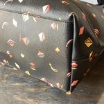 Fossil Black Tote with Pink, Red and Yellow Geometrical Designs Photo 5