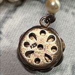 Vintage Pearl Necklace 925 Sterling Gold Tone Clasp Ivory Pearls Dainty Classic White Photo 5