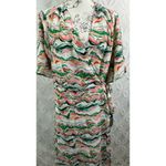 Avenue Colorful Wrap Short Sleeve Midi Dress Size 14/16 NWT Photo 6