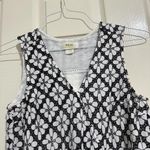 Maeve Women’s Shirt Top Size 4 White & Eyelet Black Floral Sleeveless Photo 2