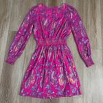Lilly Pulitzer NWT  Cosita Smocked Waist Silk Blend Dress Pink Acai Berry Size 8 Photo 9