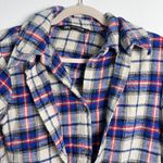 ZARA  Women’s Plaid Flannel Button Front Shirt Mini‎ Dress Medium Photo 5