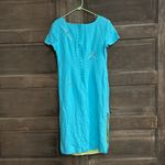 Donna Morgan Donna‎ Morgan Petites Teal /Green Embroidered Dragon Fly Dress.  Size 14 Photo 4