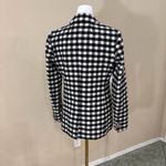 J.Crew Size 2 Trendy Chic Black/Ivory Buffalo Check Wool-Blend Blazer Accademia Photo 2
