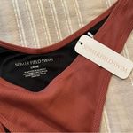 Somerfield Swim Reethi High Cut Cheeky Ribbed Bikini Bottom in Bloom Large NWT Photo 5