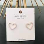 Kate Spade NEW YORK Pave Heart Stud Earrings, Rose Gold/Diamond Crystal, NWT Photo 11
