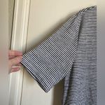 Banana Republic  Black & White Striped Short Sleeve Shirt Blouse Photo 4
