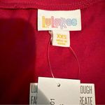 LuLaRoe  NWT Emily Dress‎ Long Sleeve Women’s Size XXS Burgundy Black White Print Photo 3