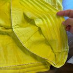 Anthropologie  Ipanema Sun Dress by Edme & Esyllte Chartreuse Embroidered Cotton Photo 7