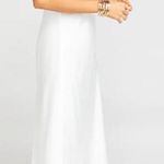 Show Me Your Mumu NEW  Verona Cowl Dress in White Luxe Satin Photo 1