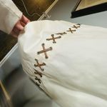 Michael Kors NWT Strapless White Dress Brown Leather Stitching Design Top size 6 Photo 8