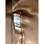 Women's Rabbit Fur Jacket 14 White Brown Lined Long Sleeve Full Zip Mock Neck Photo 3