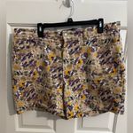 Gloria Vanderbilt  Amanda Floral Stonewood Jean Denim Shorts Size 16 Photo 0
