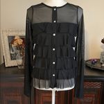 Isle by Melis Kozan Black Mesh Cha Cha Cardigan size Small Photo 1