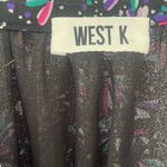 West K tiered midi dress size XL floral sheer sleeves flowy whimsical button up Pink Photo 4