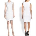 L'Agence White Side Pleat Notched Hem Sheath Bodycon Dress Size 2 Photo 1