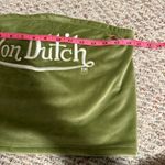 Von Dutch Velour Matching Set Wide Leg Track Pant Tube Top Olive Green- Size 1X Photo 13