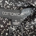 Cotton Candy LA Size Small Adjustable Spaghetti Strap Side Zip Mini Floral Dress Gray Photo 5