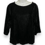 Vintage Crushed Velvet Top 3/4 Sleeves Blouse Semi Photo 0