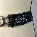 Vintage Women Black Sequins Elastic Waist Belt Photo 5