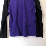 Columbia Purple Black Colorblock 1/4 Zip Quarter Zip Fleece Sweatshirt Top Large Photo 9