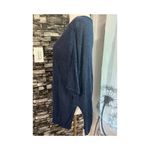 PureJill Top Med Blue Denim Fade Linen Blend Oversized Boho Whimsical Goth Chic Photo 3