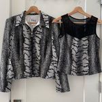Joseph Ribkoff Sequin Animal Print Blazer Jacket with Matching Camisol Size 8 Photo 0