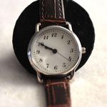 Source Unknown Casual Classic Silver Tone Brown Faux Leather Band New Battery Working Watch Photo 0