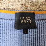 W5  Women's Blue Button-Shoulder 3/4 Sleeve Sweater Top Ribbed Size Large Photo 2