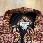 Vintage Bogari 100% Silk Windbreaker Bomber Jacket Women’s Size 2X Red Retro Zip Photo 7