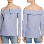Bardot  | Striped Off-shoulder Button Down Blouse Sz 8 Photo 0