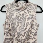 J. McLaughlin  Liz Sheath Dress M Jaguar Neutral Animal Print Faux Suede Autumn Photo 3